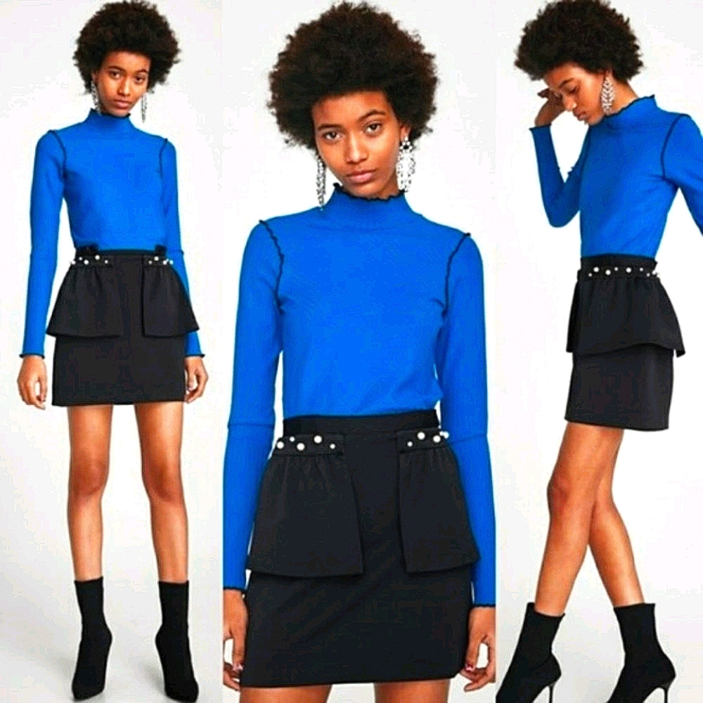 💘🆕️Zara x- small Skirt Faux Pearl Beads